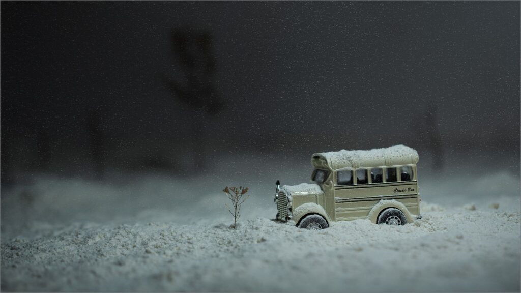 Bus in the Snow