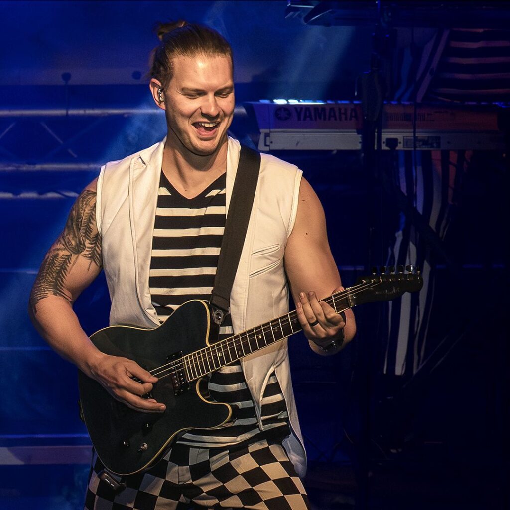 Guitarist live on stage