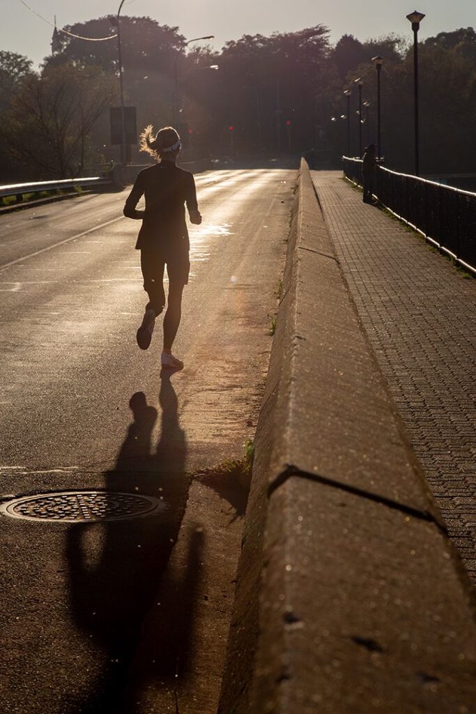 Jogger in street