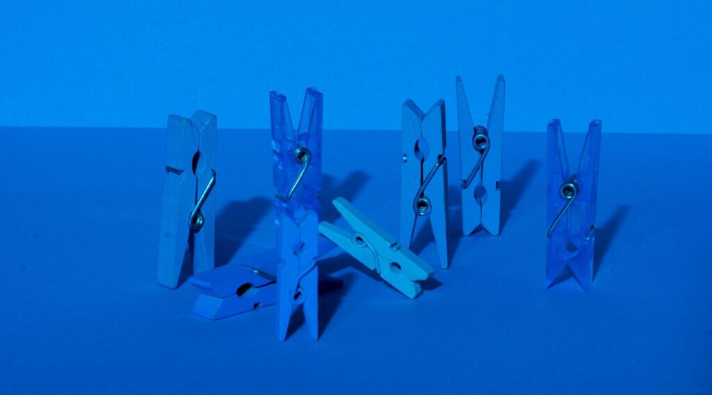 Pegs in Blue