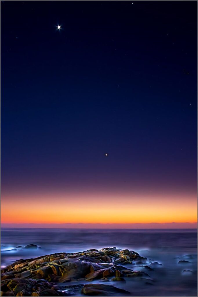 Rocky Ocean at Twilight
