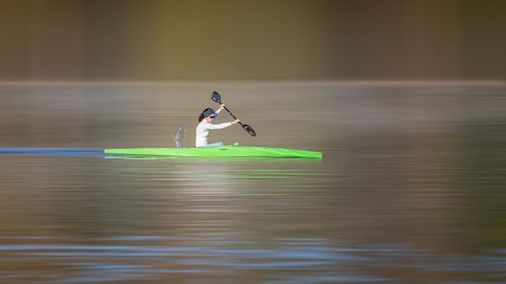 Rower Green Canoe