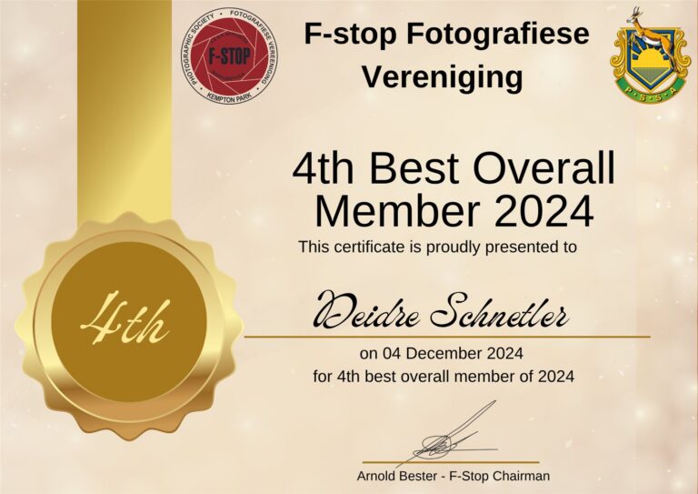 4th Best Overall Member 2024