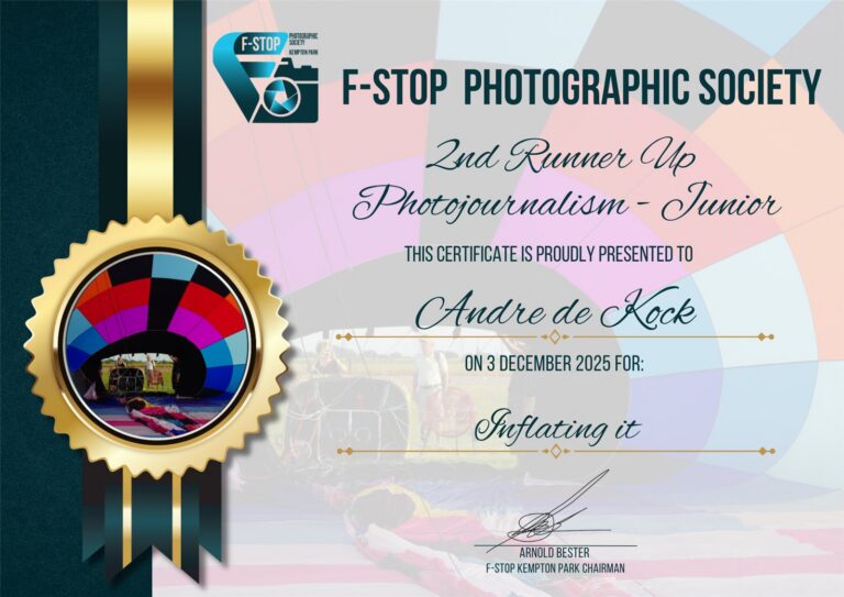 2nd Runner Up Photojournalism Junior