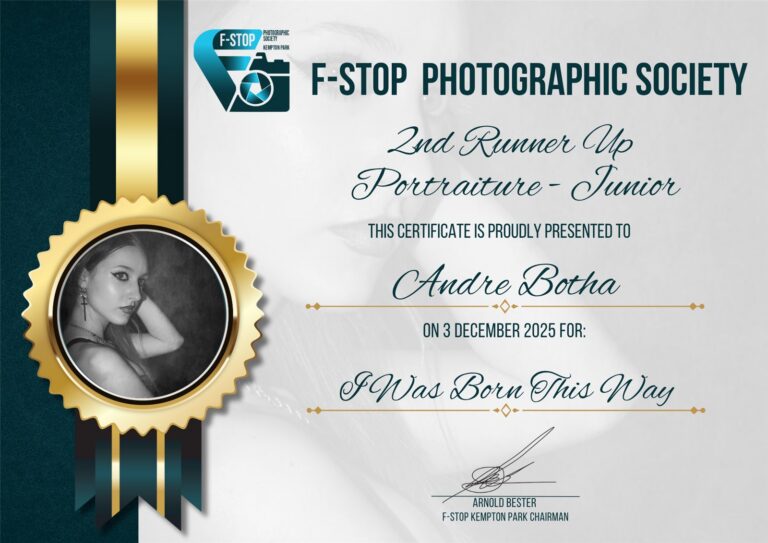 2nd Runner Up Portraiture Junior