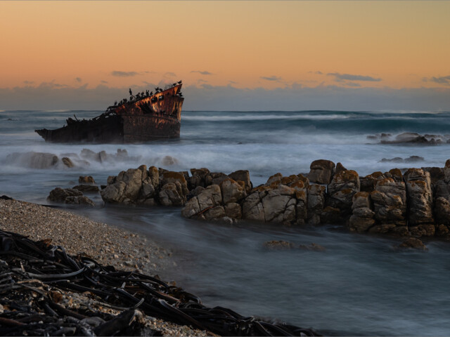 Two oceans meet at Cape Agulhas Two oceans meet at Cape Agulhas, Belinda Ueckermann